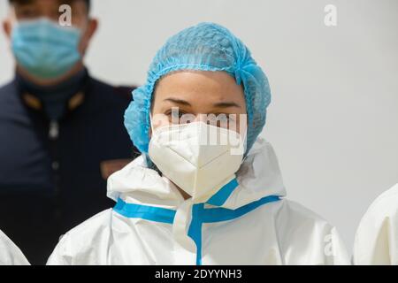 Rome, Italy. 28th Dec, 2020. Nurse who made the vaccinations (Photo by Matteo Nardone/Pacific Press) Credit: Pacific Press Media Production Corp./Alamy Live News Stock Photo