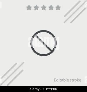 prohibition circular sign vector icon modern simple vector illustration Stock Vector