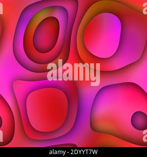 Seamless floating curved cut out paper vivid color Stock Photo