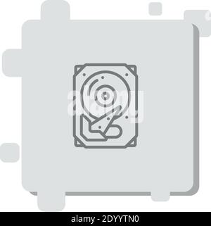 hdd vector icon modern simple vector illustration Stock Vector
