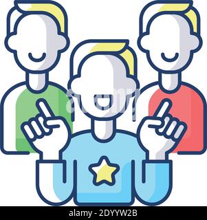 Evangelism marketing RGB color icon Stock Vector