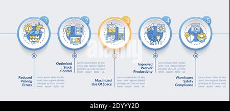 Warehouse service vector infographic template Stock Vector