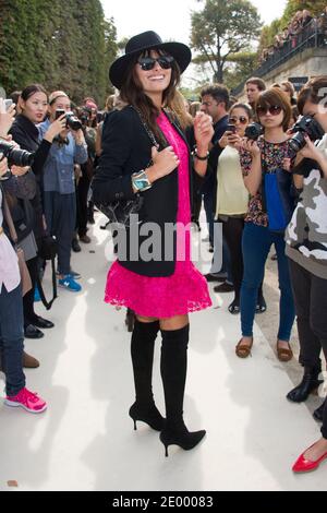 Gabriella Wright arriving to Valentino's Spring-Summer 2014 Ready-To-Wear collection show held at the Espace Ephemere in Paris, France, on October 1, 2013. Photo by Laurent Zabulon/ABACAPRESS.COM Stock Photo