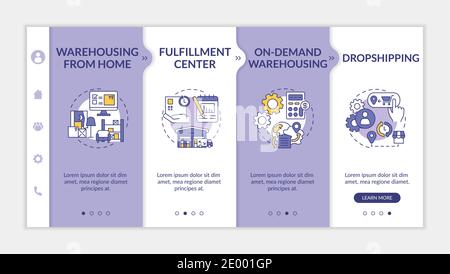 Warehouse service onboarding vector template Stock Vector Image & Art ...