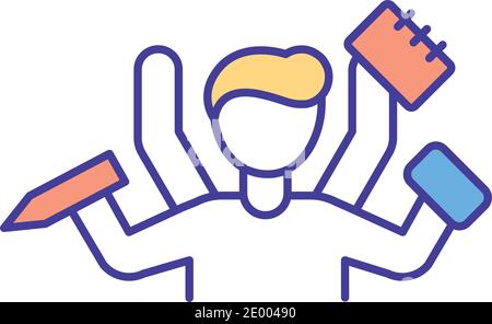 Eat that frog rule RGB color icon Stock Vector
