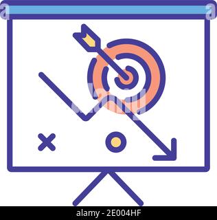 Low priority task RGB color icon Stock Vector