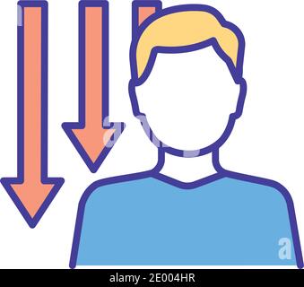 Motivational psychology RGB color icon Stock Vector