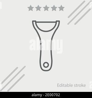 knife for potatoes vector icon modern simple vector illustration Stock Vector