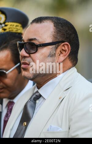 Morocco's King Mohammed VI seen at Yas Marina Circuit, near Abu Dhabi, United Arab Emirates, on November 3rd, 2013, during 5th Abu Dhabi Formula One Grand Prix. Photo by Ammar Abd Rabbo/ABACAPRESS.COM Stock Photo