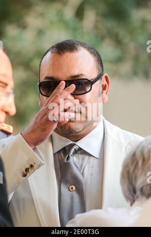 Morocco's King Mohammed VI seen at Yas Marina Circuit, near Abu Dhabi, United Arab Emirates, on November 3rd, 2013, during 5th Abu Dhabi Formula One Grand Prix. Photo by Ammar Abd Rabbo/ABACAPRESS.COM Stock Photo