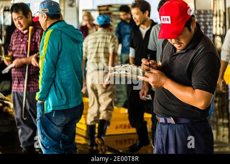 Fish Auction in Yaidu, Japan Stock Photo