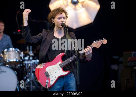 French singer Raphael (Raphael Haroche) performs at Theatre de Verdure in Nice, southern France on July 19, 2013. Photo by Syspeo.R/ABACAPRESS.COM Stock Photo