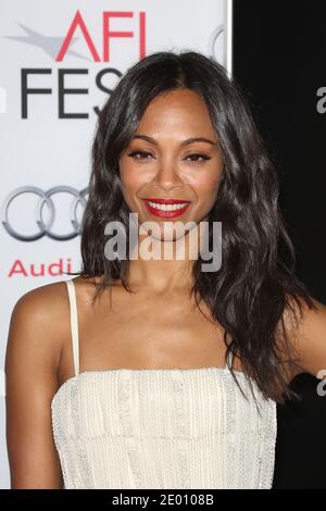 Zoe Saldana arrives to the premiere of Out Of The Furnace in Hollywood, Los Angeles, CA, USA, on November 9, 2013. Photo by Krista Kennell/ABACAPRESS.COM Stock Photo