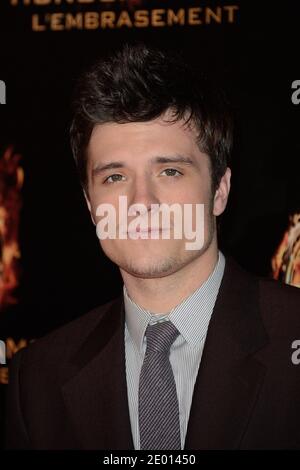 Josh Hutcherson attending the premiere of 'Hunger Games Catching Fire' at Cinema Le Grand Rex in Paris, France on November 15, 2013. Photo by Nicolas Briquet/ABACAPRESS.COM Stock Photo