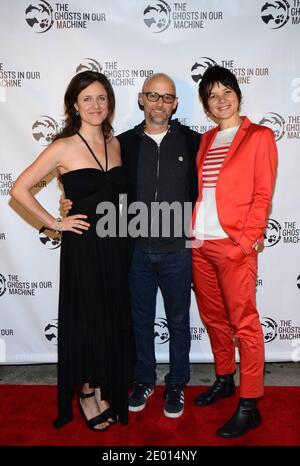 Jo-Anne McArthur, Moby and Liz Marshall arrive for 'The Ghosts In Our Machine' Premiere held at Laemmle's Music Hall in Beverly Hills, Los Angeles, CA, USA on November 15, 2013. Photo by Tonya Wise/ABACAPRESS.COM Stock Photo