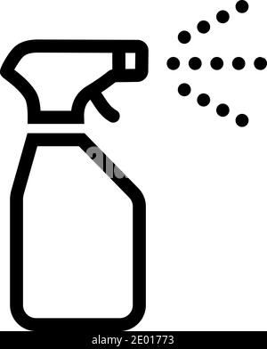 chemical sprayer bottle outline icon Stock Vector