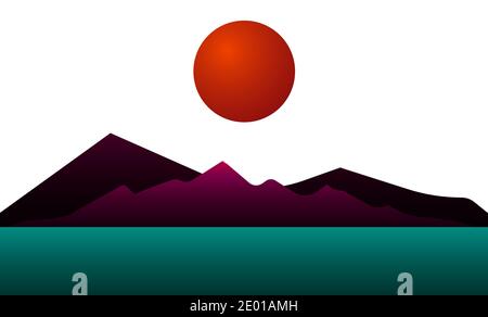 Landscape Vector illustration with copy space Stock Vector