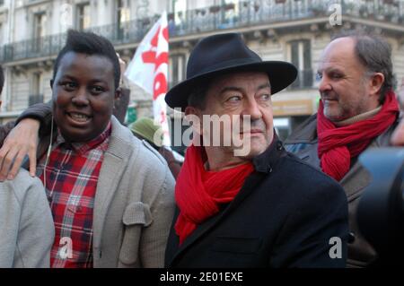 Jean-Luc Melenchon takes part in a march against racism in Paris, France, on November 30, 2013, to commemorate the 30th anniversary of the March for Equality and Against Racism (Marche pour l’egalité et contre le racisme in French), also known as 'Marche des Beurs', an anti-racist march that took place in 1983. Photo by Alain Apaydin/ABACAPRESS.COM Stock Photo