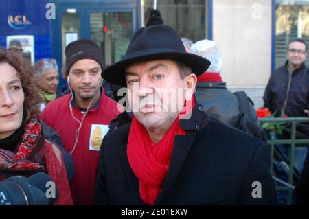 Jean-Luc Melenchon takes part in a march against racism in Paris, France, on November 30, 2013, to commemorate the 30th anniversary of the March for Equality and Against Racism (Marche pour l’egalité et contre le racisme in French), also known as 'Marche des Beurs', an anti-racist march that took place in 1983. Photo by Alain Apaydin/ABACAPRESS.COM Stock Photo