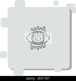 bionic contact lens vector icon modern simple vector illustration Stock Vector
