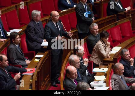 UMP MP Eric Ciotti pictured talking during the question time at the National Assembly in Paris, France, on December 18, 2013. Photo by Romain Boe/ABACAPRESS.COM Stock Photo