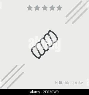 inclined marshmallow vector icon modern simple vector illustration Stock Vector