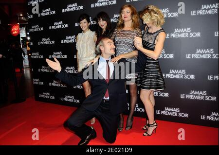 Melanie Doutey, director Melissa Drigeard, Julie Ferrier, Alexandra Lamy and Michel Vuillermoz attending the Jamais Le Premier Soir premiere at Gaumont Opera Capucines, in Paris, France, on December 19, 2013. Photo by Aurore Marechal/ABACAPRESS.COM Stock Photo