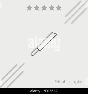 big bread knife vector icon modern simple vector illustration Stock Vector