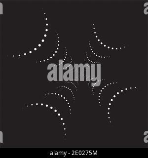 An abstract dotted burst pattern background image. Stock Vector