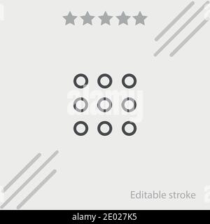 setup dots vector icon modern simple vector illustration Stock Vector