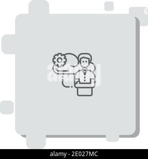 admin vector icon modern simple vector illustration. Stock Vector