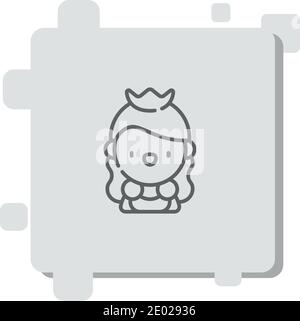 princess vector icon modern simple vector illustration Stock Vector