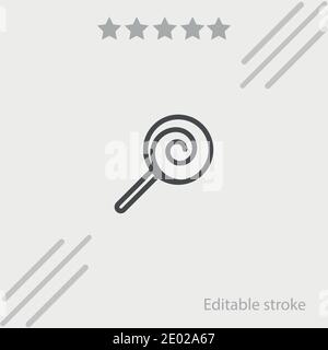 inclined lollipop vector icon modern simple vector illustration Stock Vector