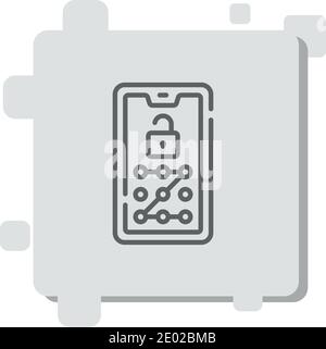 pattern lock vector icon modern simple vector illustration Stock Vector
