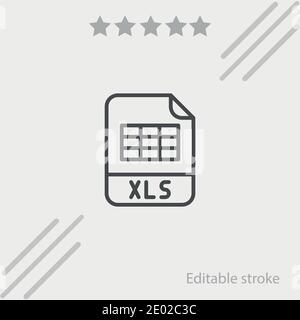 xls vector icon modern simple vector illustration Stock Vector