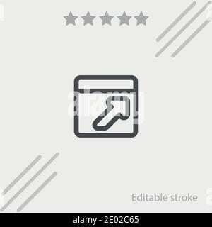 logout outlined interface button vector icon modern simple vector illustration Stock Vector