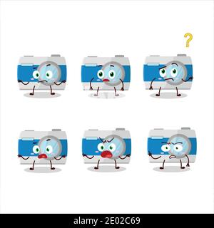 Cartoon character of pocket camera with what expression. Vector illustration Stock Vector