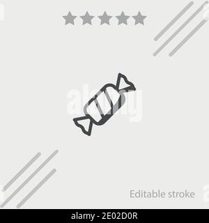 inclined candy vector icon modern simple vector illustration Stock Vector