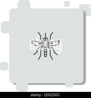 mosquito vector icon modern simple vector illustration Stock Vector