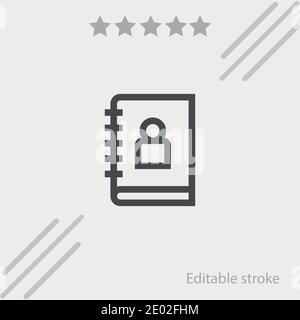 adress book vector icon modern simple vector illustration Stock Vector