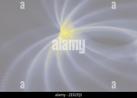 Yellow rings on a Grey background, dynamic abstract background with the colors of the year 2021
