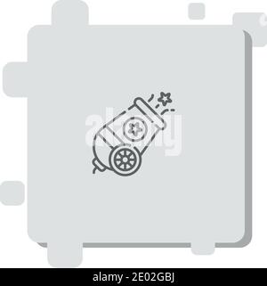 cannon vector icon modern simple vector illustration Stock Vector