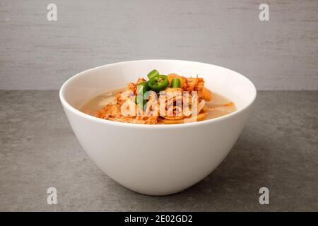 Chicken noodle on white background Stock Photo