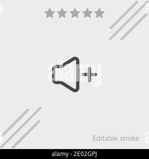 speaker increasing volume button vector icon modern simple vector illustration Stock Vector