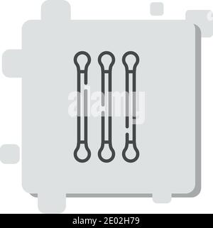cotton buds vector icon modern simple vector illustration Stock Vector