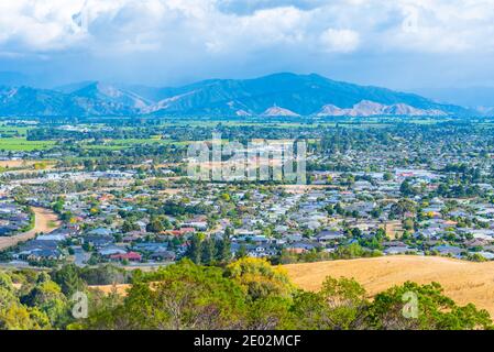 Aerial view of Blenheim in New Zealand Stock Photo