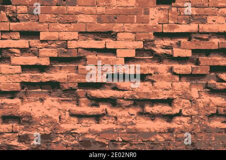 Vector red brick wall texture seamless pattern, abstract background ...