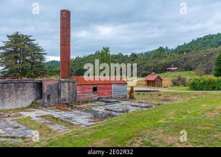 Abandoned buildings at Waiuta ghost town in New Zealand Stock Photo
