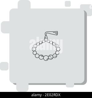 prayer beads vector icon modern simple vector illustration Stock Vector