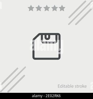 save outlined diskette vector icon modern simple vector illustration Stock Vector